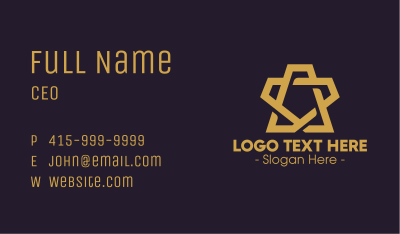 Modern Brown Star Business Card Image Preview