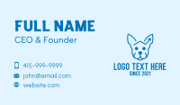 Blue Dog Monoline Arrow Business Card Image Preview