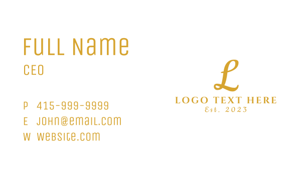 Luxury Signature Letter  Business Card Design Image Preview