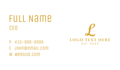 Luxury Signature Letter  Business Card Image Preview