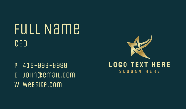 Star Swoosh Multimedia Business Card Design Image Preview