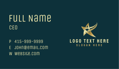 Star Swoosh Multimedia Business Card Image Preview