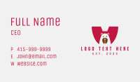 Grizzly Bear Letter W Business Card Image Preview