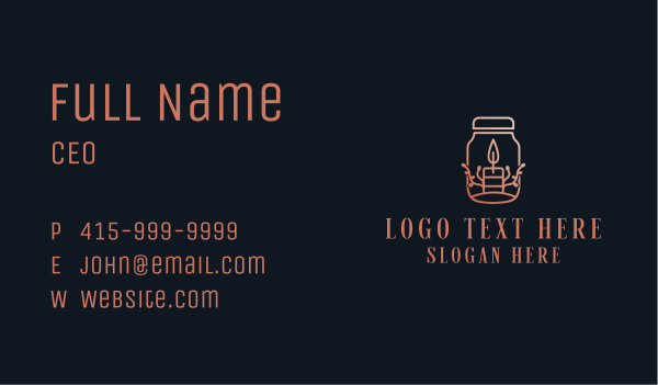 Scented Candle Jar  Business Card Design Image Preview