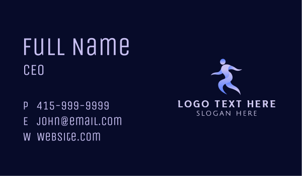 Runner Sprint Athlete Business Card Design Image Preview