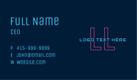 Neon Tech Letter Business Card Image Preview