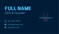 Neon Tech Letter Business Card Image Preview