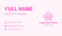 Pink Accent Chair  Business Card Design