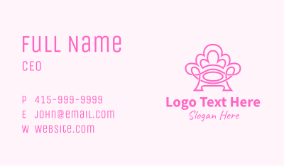 Pink Accent Chair  Business Card
