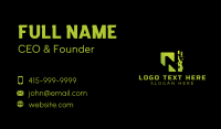 Pixel Tech Letter N Business Card Image Preview