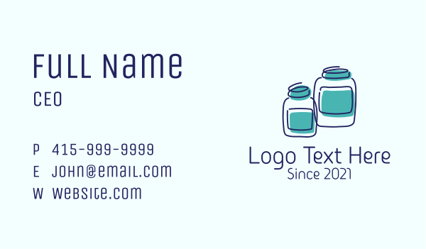 Jar Storage Container  Business Card Design Image Preview