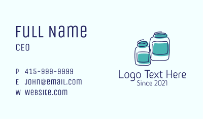 Jar Storage Container  Business Card Image Preview
