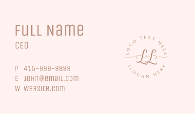 Fashion Beauty Lettermark Business Card Image Preview