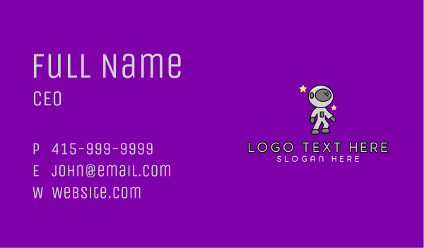 Astronaut Mascot  Business Card Design Image Preview