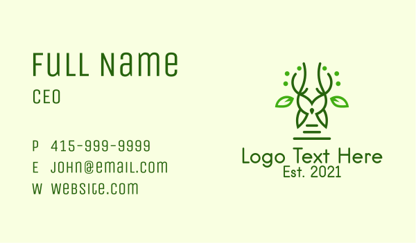 Green Forest Owl  Business Card Design Image Preview
