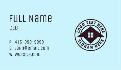 Housing Property Roof Business Card