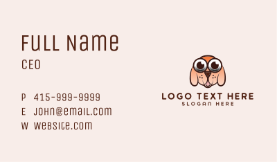 Puppy Dog Mascot  Business Card Image Preview