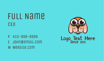 Puppy Dog Mascot  Business Card