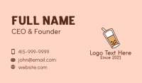 Pearl Milk Tea Drink Business Card Design