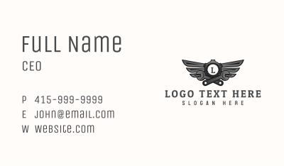 Industrial  Wrench Mechanic Business Card Image Preview