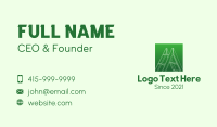 Green Carpentry Ladder Business Card Design