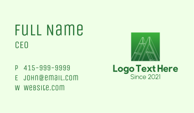 Green Carpentry Ladder Business Card Image Preview