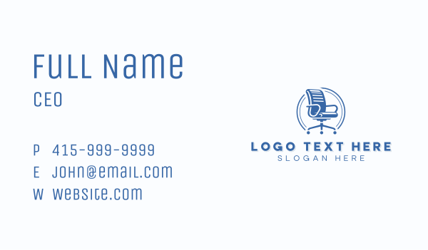 Office Chair Furniture Business Card Design Image Preview