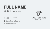 Legal Law Pillar Business Card Design