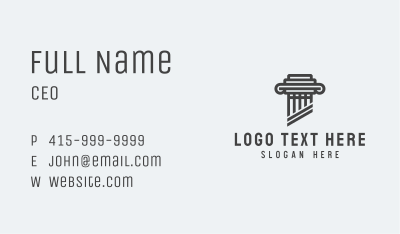 Legal Law Pillar Business Card Image Preview