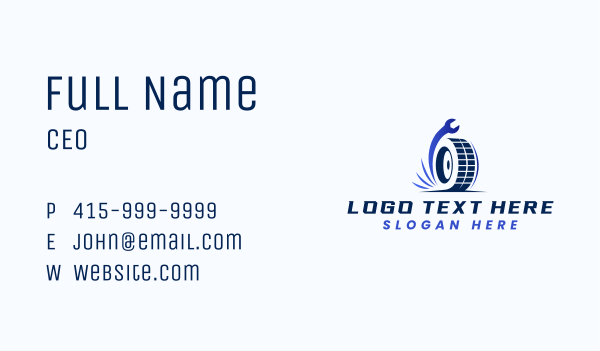 Tire Wrench Mechanic Business Card Design Image Preview