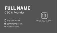 Professional Square Letter Business Card Design