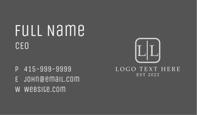 Professional Square Letter Business Card Image Preview