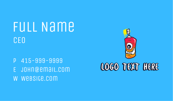One Eyed Spray Can Business Card Design Image Preview