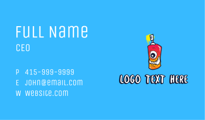 One Eyed Spray Can Business Card