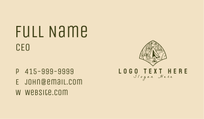 Minimalist Desert Camping  Business Card Image Preview