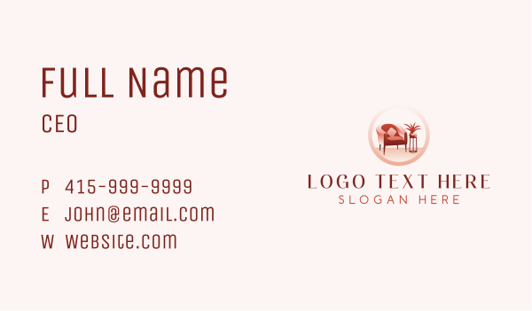 Lounge Furniture Decor Business Card Design Image Preview