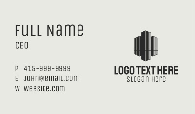 Stripes City Building Business Card Image Preview