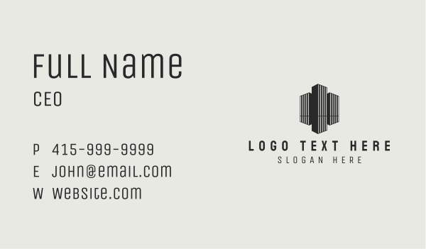 Stripes City Building Business Card Design Image Preview