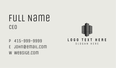 Stripes City Building Business Card Image Preview