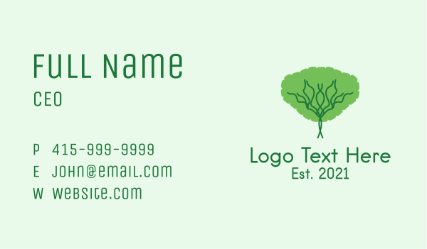 Tree Plant Park  Business Card Design Image Preview