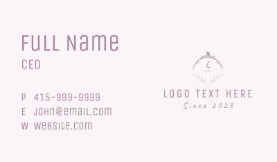 Nature Leaf Letter  Business Card Image Preview