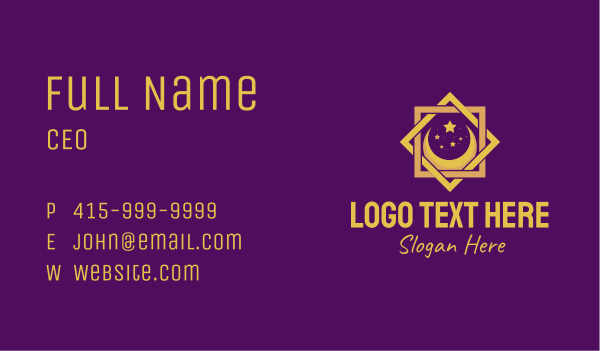 Muslim Decoration Business Card Design Image Preview