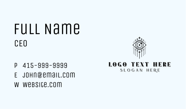 Mystic Boho Eye Business Card Design Image Preview