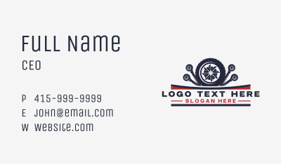 Wheel Tire Mechanic Repair Business Card Image Preview