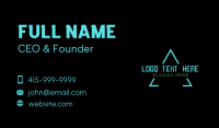 Neon Tech Triangle Business Card Image Preview