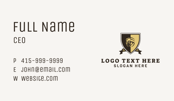 Grizzly Bear Soccer Badge Business Card Design Image Preview