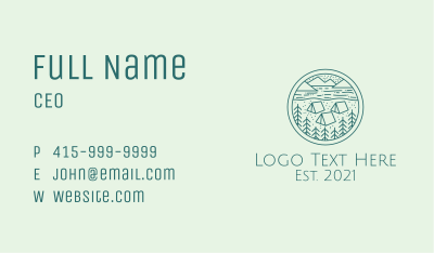 Forest Campsite  Business Card