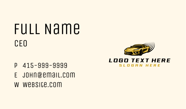 Fast Auto Garage Business Card Design Image Preview