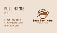 Coffee Cup Fedora  Business Card Image Preview