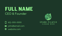 Green Leaf Vegan Circle Business Card Image Preview